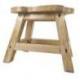 Tabouret / Porte-Plante en bois motif Tortue 30cm
