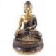 Statue de Bouddha Bhumisparsa Mûdra en laiton 24cm.