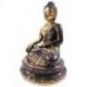 Statue de Bouddha Bhumisparsa Mûdra en laiton 24cm.