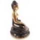 Statue de Bouddha Bhumisparsa Mûdra en laiton 24cm.