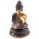 Statue de Bouddha Bhumisparsa Mûdra en laiton 24cm.