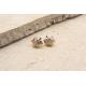 Boucles d'Oreilles Puces Boulonnaises Plaqué Or