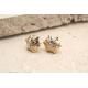 Boucles d'Oreilles Puces Boulonnaises Plaqué Or
