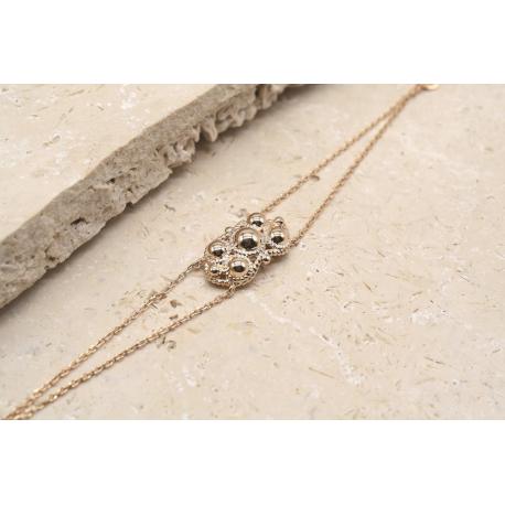Bracelet Boulonnais "Noeud d'Amour" Plaqué Or