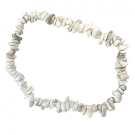 Bracelet baroque Howlite blanche