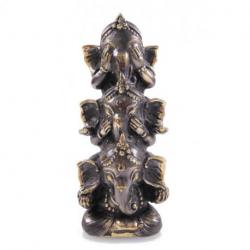 Statuette Ganesh en laiton 15cm. Le secret du Bonheur