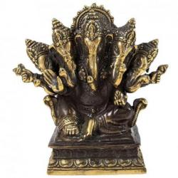 Statuette Ganesh à 5 Têtes en Laiton 13cm