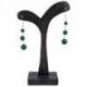 Présentoir / Support à boucles d'oreilles 14cm - finition "noir vintage"