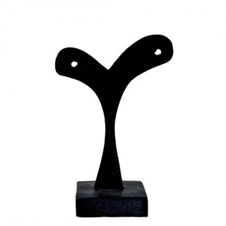 Présentoir / Support à boucles d'oreilles 10cm en Bois Noir