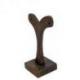 Présentoir / Support à boucles d'oreilles en bois 10cm | Finition "Chocolat"