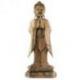 Grande statue de Bouddha Debout 60cm - Bois massif Brut sculpté Main Mudra Anjali