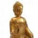 Statuette Bouddha Assis Doré en Résine 20cm