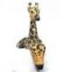 Statue "Girafe assise" rebord étagère 40cm. Déco africaine Safari Savane.