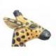 Statue "Girafe assise" rebord étagère 40cm. Déco africaine Safari Savane.