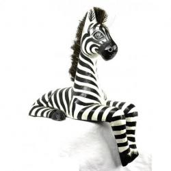 Statue Zèbre déco rebord étagère 33cm. Déco africaine Safari Savane.