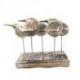 Oiseaux / Mouettes en bois patiné - Décoration marine à poser