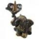 Statuette Porte-Encens Éléphant en laiton 12cm