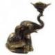 Statuette Porte-Encens Éléphant en laiton 12cm