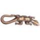 Gecko 50cm en Bois - Motif Double Lézard Peint à la Main bois
