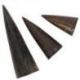 Lot de 3 cônes présentoirs à bagues en bois | Finition "Marron chocolat"