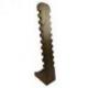 Présentoir à bracelets cranté 40cm - Bois massif teinte marron