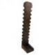 Présentoir à bracelets cranté 40cm - Bois massif teinte marron