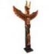 Totem Indien XL 150cm en Bois Sculpté motifs Animaux