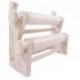 Déclassé - Porte-bracelets et montres / Présentoir à bijoux  2 joncs en bois massif finition blanc cérusé