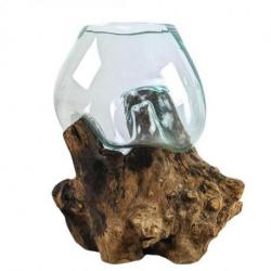 Vase en Verre Soufflé sur Racine de Gamal - Moyen modèle