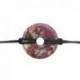 Donut ou Pi Chinois en Lépidolite 30mm + cordon - Pendentif ou bracelet