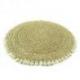 Set de table / dessous de plat rond en jonc de mer naturel et coquillages ø40cm