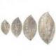 Set de 4 plats en bois feuilles tropicales 20/30/40/50cm - Coloris marron cérusé blanc Set de 4 plats en bois feuilles tropicales 20/30/40/50cm - Coloris marron cérusé blanc
