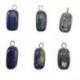 Collier Lapis Lazuli AB - pendentif pierre roulée + chaîne argentée