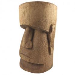 Statue / Tabouret Moai de l'île de Pâques en cocotier 50cm