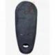 Petit masque africain 25cm en bois noir - Motif fleur