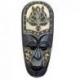 Petit masque africain 25cm en bois noir - Motif tortue