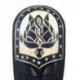Petit masque africain 25cm en bois noir - Motif tortue