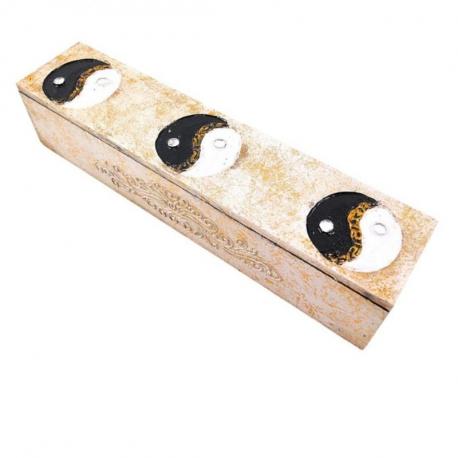 Boîte en Bois - Motif Yin Yang