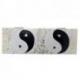 Boîte en bois motif Yin Yang peint à la main - Coloris Noir & Blanc
