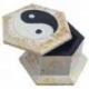Écrin pour bijoux en bois motif Yin Yang 9cm