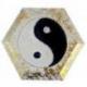 Écrin pour bijoux en bois motif Yin Yang 9cm