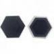 Écrin hexagonal en bois pour bijoux motif coeur 9cm
