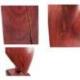 Déclassé - Buste présentoir à colliers sur pied en bois massif rouge 30cm