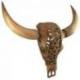 Trophée mural Tête de Buffle XL en bois sculpté 70cm