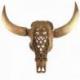 Trophée mural Tête de Buffle XL en bois sculpté 70cm