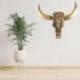 Trophée mural Tête de Buffle XL en bois sculpté 70cm