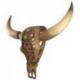 Trophée mural Tête de Buffle XL en bois sculpté 70cm