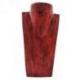 Déclassé - Buste présentoir à colliers en bois massif rouge 25cm