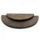 Plateau de présentation 1/2 cercle - Présentoir à bijoux 2 niveaux en bois marron