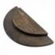 Plateau de présentation 1/2 cercle - Présentoir à bijoux 2 niveaux en bois marron
